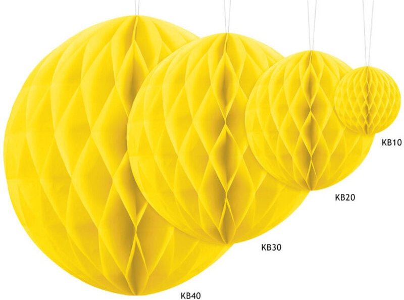 Papierball, gelb, 30cm