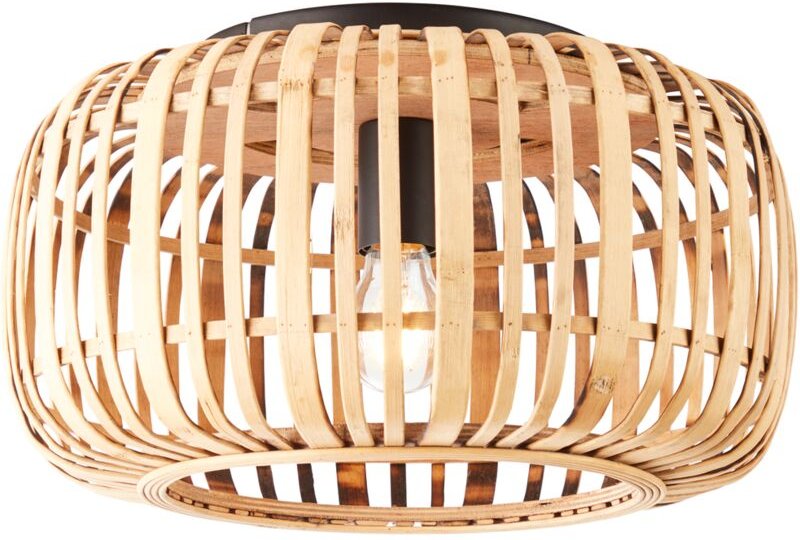 Brilliant - Lampe, Woodrow Deckenleuchte 1flg hellbraun, Metall/Bambus, 1x A60, E27, 60W,Normallampen (nicht enthalten)