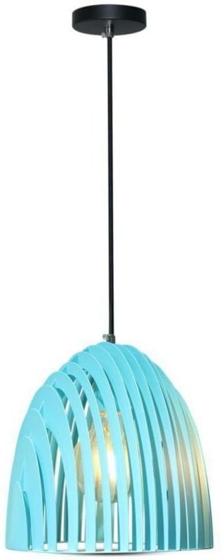 V-TAC LED Prismatic Bell Kronleuchter, Metall, E27-Lampenfassung (max. 60 W), Blau