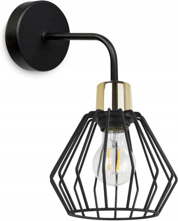 Wandleuchte, Quadratische Lampe, Metallleuchte, Draht, Led