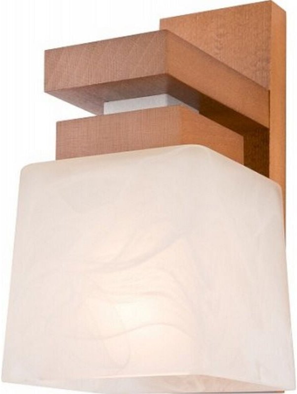 Lamkur Kubuś Kubus Dome Wandleuchte, Glasschirm, rustikal, 1x E27