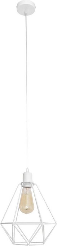 Karo Drahtrahmen Pendelleuchte Weiß 24cm - Helam