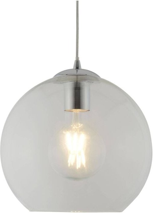 Searchlight - Balls - 1 Light Dome Deckenanhänger Chrom, Klarglas, E27