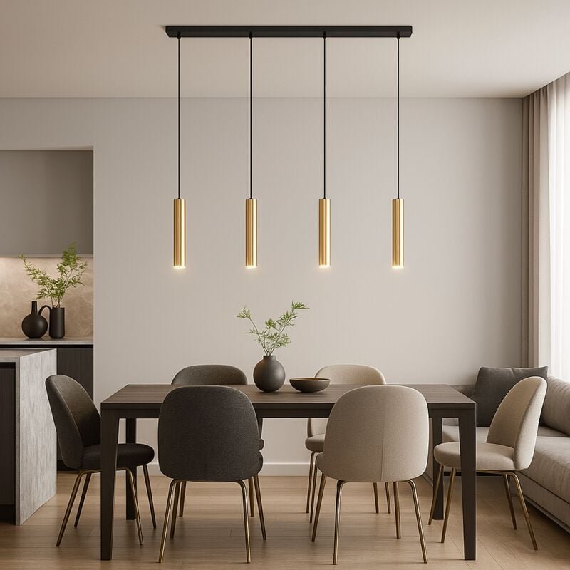 Barcelona Led - 4-flammige minimalistische Pendelleuchte bila 4, GU10