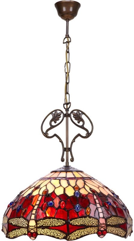 Große Deckenpendelleuchte mit Dekoration aus Gusseisen, Durchmesser 40 cm, Serie Belle Rouge