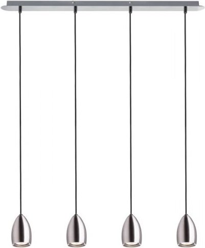 Kronleuchter Pendelleuchte babades iv Nickel matt 230V GU10 4x35W