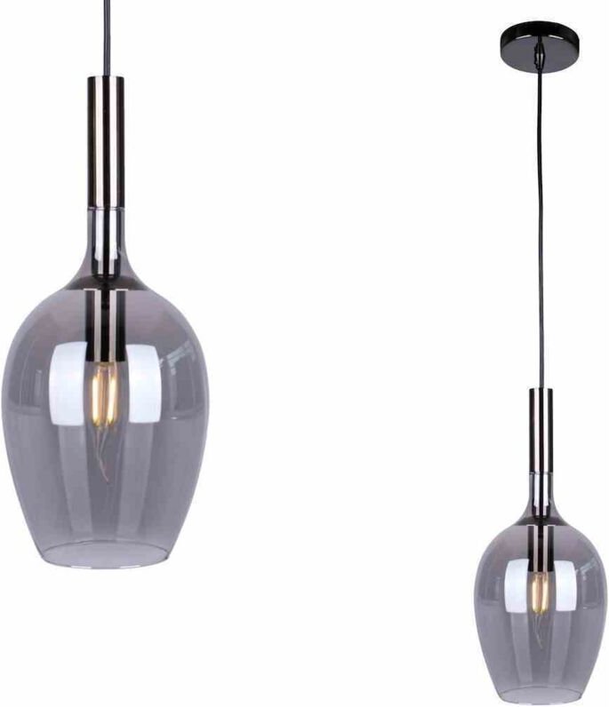 Hängelampe LUGANO GERÄUCHERT 1xE14