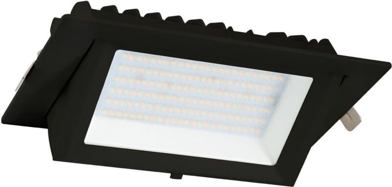 Efectoled - led Downlight Einbaustrahler Schwenkbar Rechteckig 48W samsung Schwarz 130lm/W lifud 4000K Neutralweiß