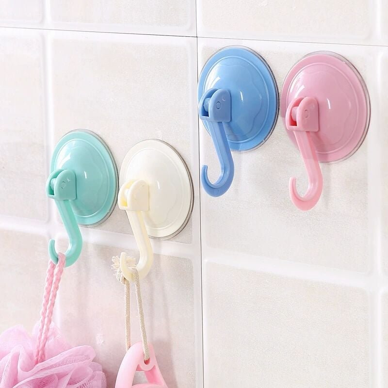 Thumbnail - Saugnapfhaken für die Dusche, 4er-Pack abnehmbare Glaswandhaken, kleine Saugnapfhaken geeignet für Badezimmer- und Küche...