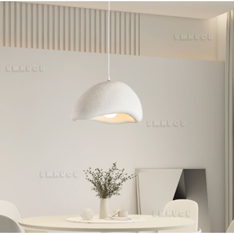 Tonchean - Moderne 30cm Pendelleuchte für Esszimmer Kücheninsel Flur Restaurant E26 Sockel Hängelampe Japanische Wabi-Sa...