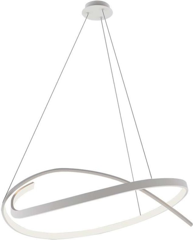 V-TAC VT-7916 LED-Hängeleuchter mit gewebtem Kreis, 48 W, weißer Metallkörper, 80 x 120 cm, 4000 K Triac, dimmbar – 1499...