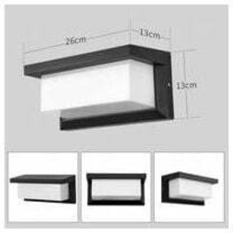 LED-Wandleuchte, Ohjijinn 3000K Außenwandleuchte, Combuh Aluminium-LED-Außenwandleuchte, wasserdicht IP65 Anthrazit, dek...