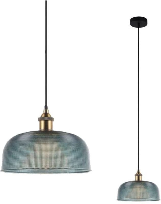 Italux - Davide - Industrie- und Retro-hängender Anhänger Blau 1 Licht, E27