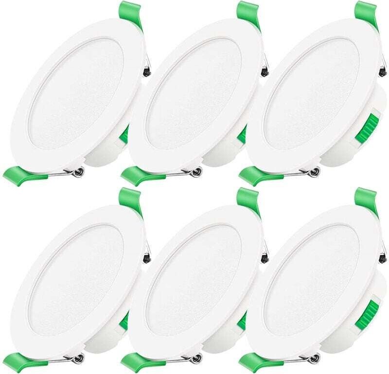 230 V, 7 W dimmbare LED-Einbaustrahler mit Farbtemperaturen von 3000 K, 4000 K und 6500 K. Wasserdicht (IP65). Verstellb...