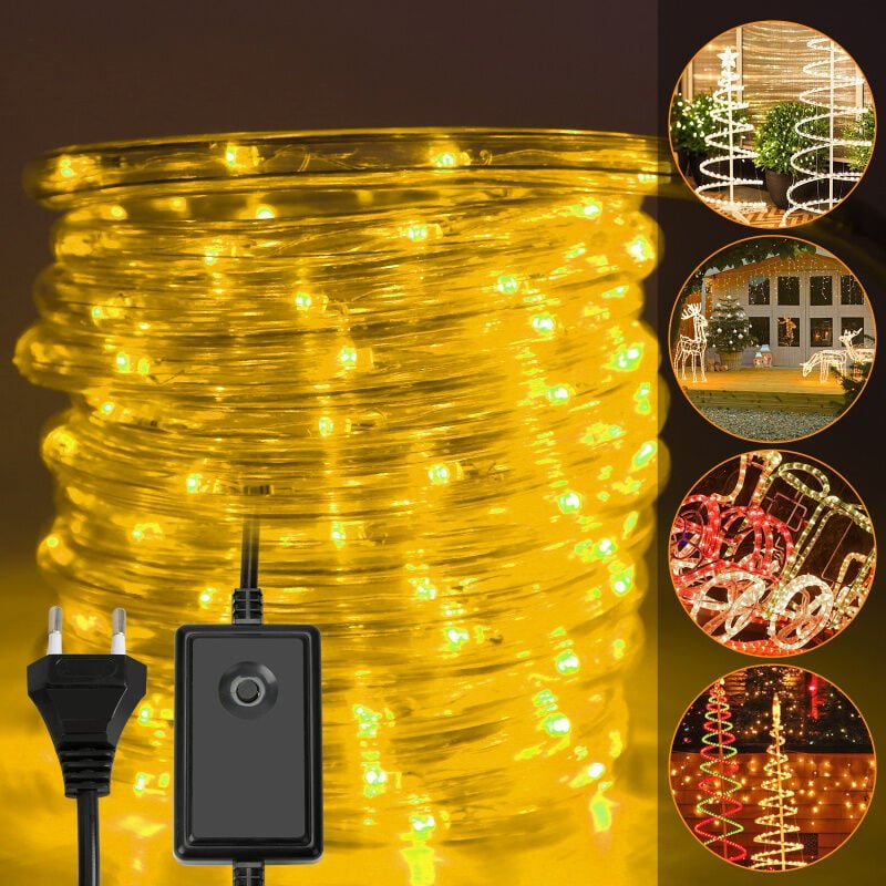 Thumbnail - Led Lichterschlauch Außenbereich Lichtschlauch Lichterkette Lichternetz Warmweiß-40m-Ohne Fernsteuerung