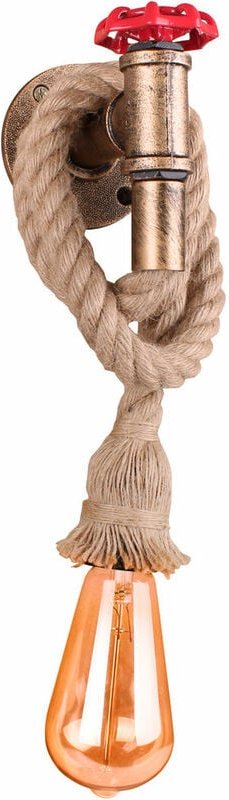 Wandleuchter Innen Vintage, Retro Industrie Eisen Rohr Wand Lampe E27 Verstellbar für Wohnzimmer Schlafzimmer (Rost)