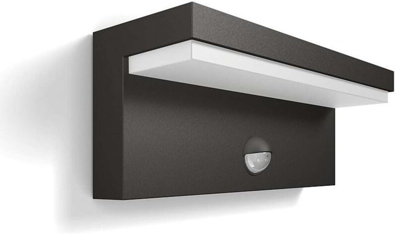 MyGarden - LED-Wandleuchte für den Außenbereich 22x8 cm, 2700 k, 4,5 w, mit Sensor, Anthrazit 915005378401 - Philips
