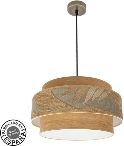 Samoa - abrila akunadecor Pendelleuchte 1 Licht Modell Braun Lampenschirm Blätter