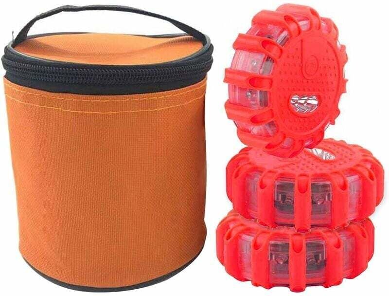 Leistungsstarkes orangefarbenes LED-Blitzlicht, Auto-Blitzlicht, Traktor-Blitzlicht, flaches LED-Blitzlicht, batteriebet...