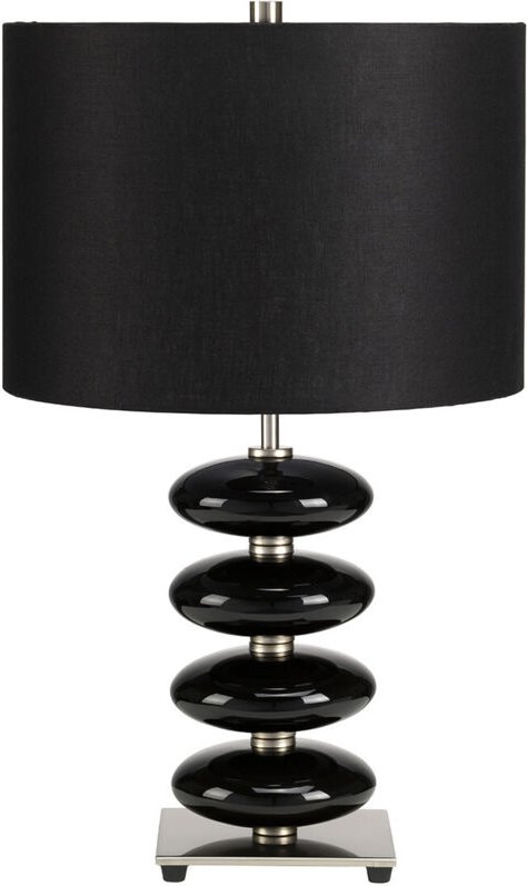 Onyx - 1 Leuchttischlampe Schwarz, E27 - Elstead