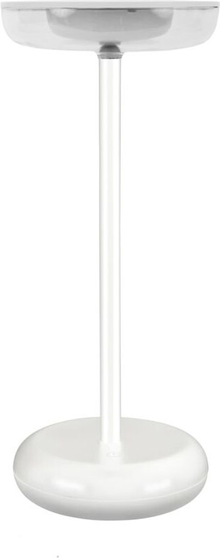 Pomer Sobremesa exterior en blanco con luz led blanco cálido 3000K