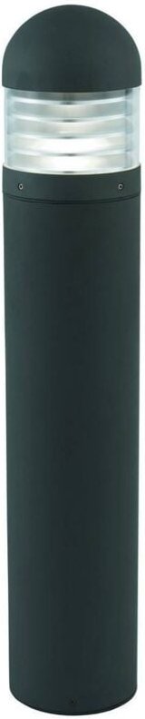 Bronx - 1 heller Außenpoller hellschwarz mit Polycarbonat-Diffusor IP65, E27 - Searchlight