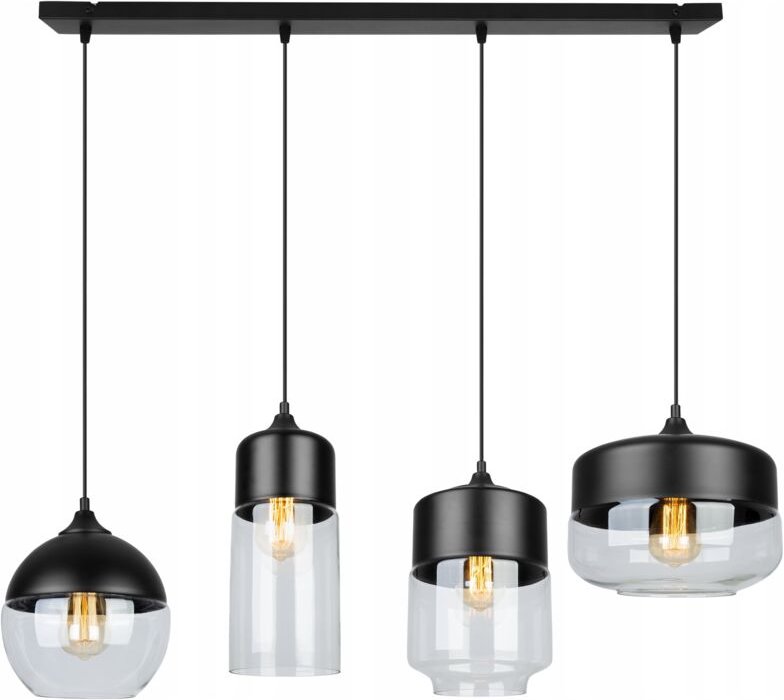 Hängende Deckenleuchte, Glasplafon, Led-Lampe