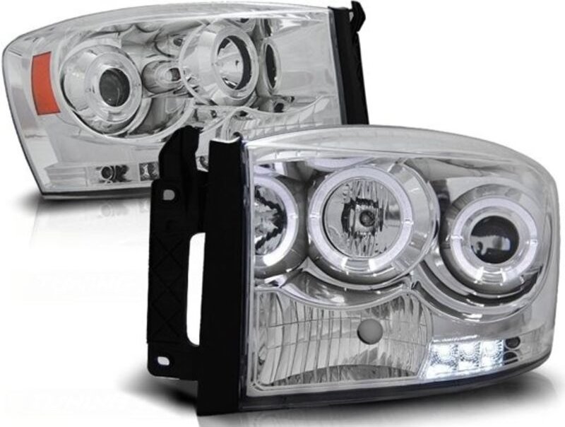 Viking Choice - Scheinwerfer Dual Halo Felgen dodge ram 06-08 angel eyes chrome