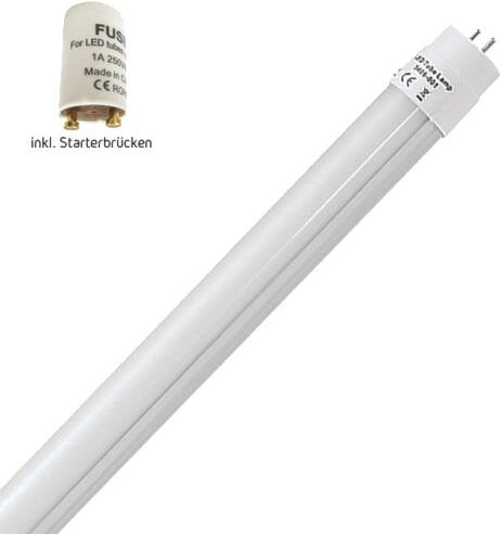 Braytron - 1x 9W led Röhre G13 T8 60cm Leuchtstoffröhre Tube Warmweiß 3000K 900 Lumen 270° Abstrahlwinkel/inkl. Starter ...