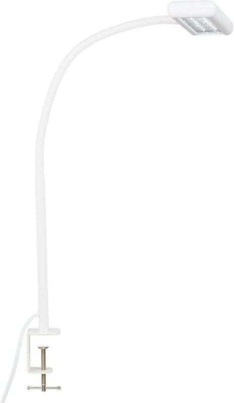 LED Klemmleuchte Tischleuchte Schreibtischlampe verstellbar Tischlampe weiß, Metall, 1x LED 7,5 W 800lm kaltweiß, BxH 23...
