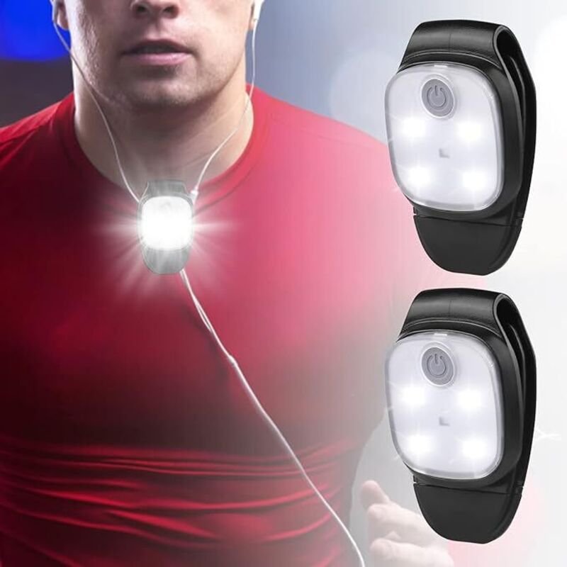 Shining House - Stück LED-Jogginglichter zum Aufstecken, reflektierend, über usb wiederaufladbar, mit Clip für Jogger, M...