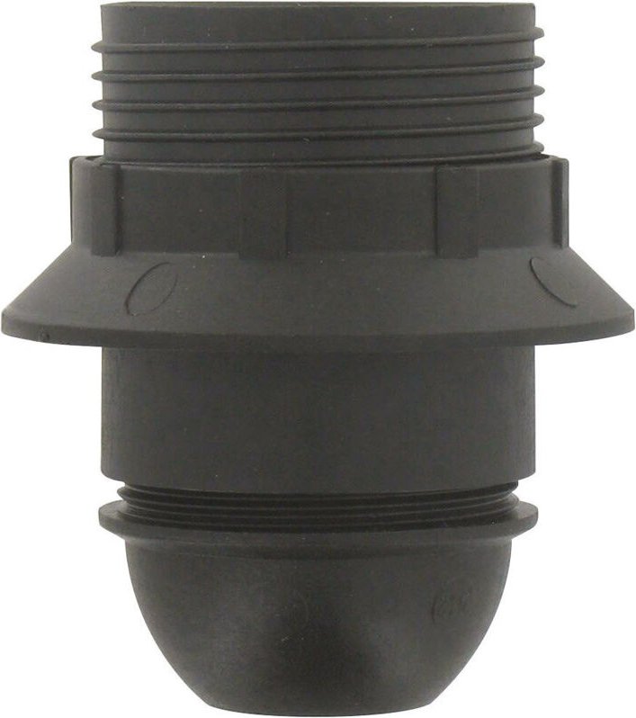 E27 Kunststofffassung Anschluss ø 10 mm Schwarz