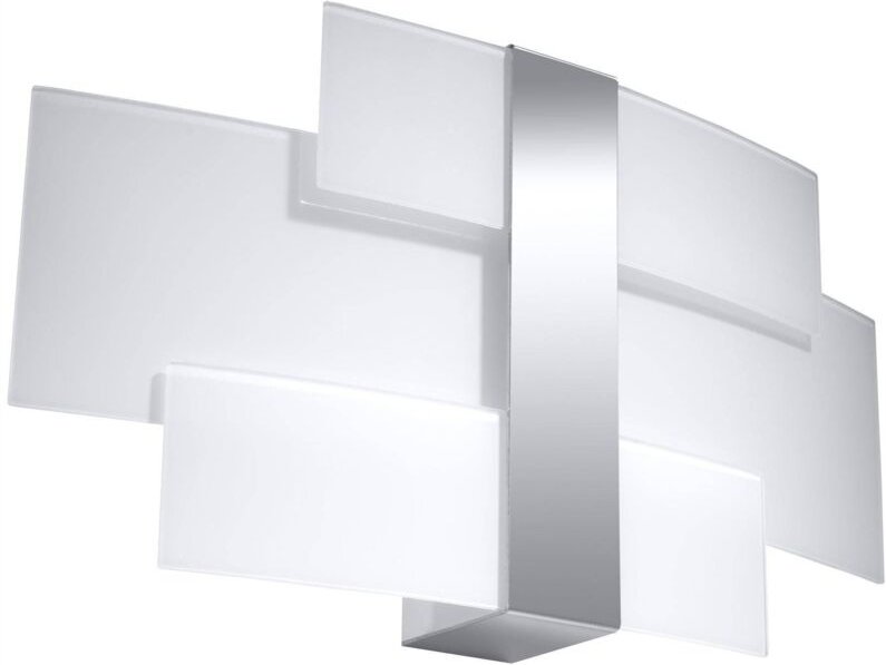 Celia - 2 Light Flush Wandleuchte Chrom, Weiß, G9 - Sollux