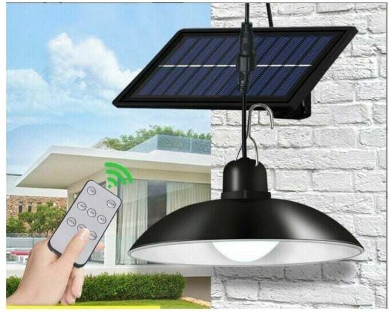 Solar-Schuppenleuchten, Solar-Pendelleuchten, Solar-Kronleuchter für den Außenbereich mit Fernbedienung, wasserdichte Hä...