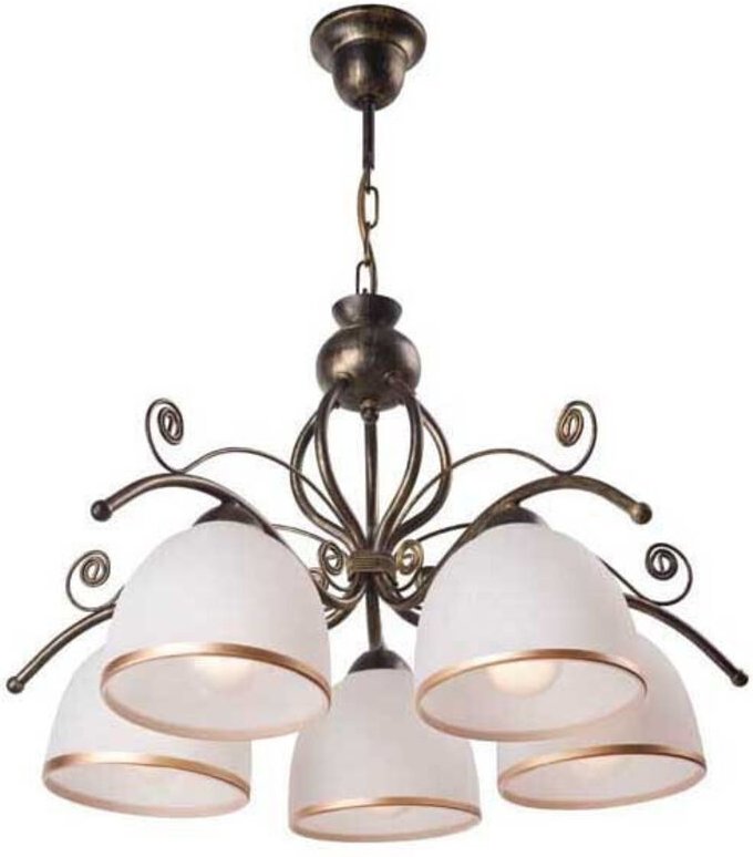 Lamkur Lighting - Lamkur Retro Mehrarm-Pendel-Deckenleuchte Schwarz, 5x E27