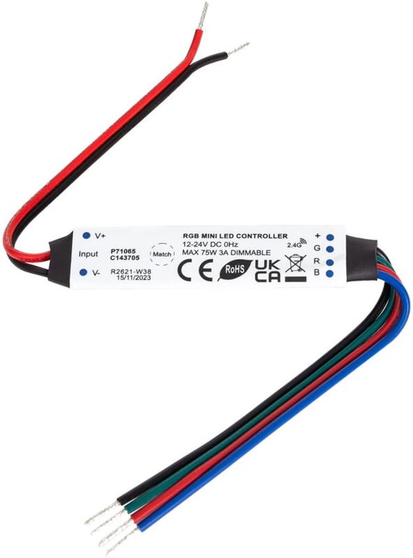 Efectoled - Controller Dimmbar Mini für LED-Streifen rgb 12/24V dc kompatibel mit RF-Fernbedienung rgb