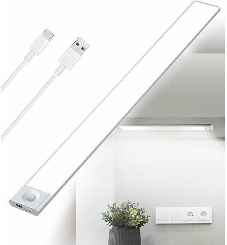 Thumbnail - Ber usb wiederaufladbare LED-Lichtleiste für die Küche unter dem Schrank mit Bewegungssensor – dimmbare Beleuchtung, für...