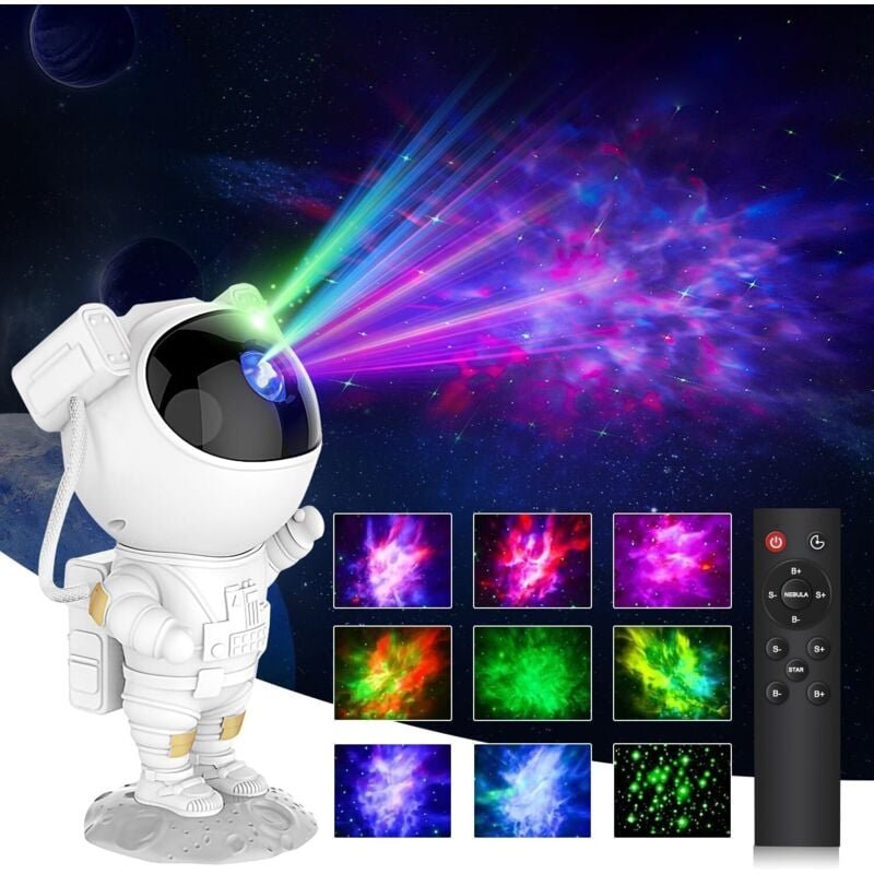 Astronauten-Galaxie-Projektor, LED-Sternenhimmel-Nachtlicht, Sternenhimmel-Projektor mit Fernbedienung, Galaxie-Deckenpr...