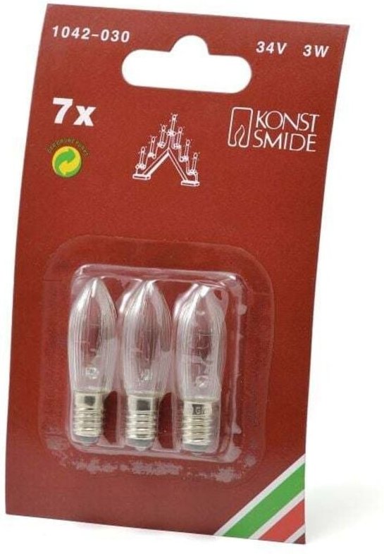 1042-030 Ersatzbirnen f a 7 Flg. Leucht Er 34V 3 w (3 Stk) - Konstsmide