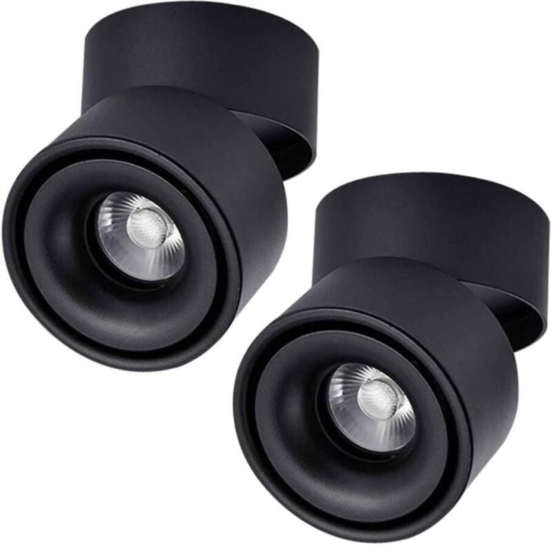 Downlight-LotAufputz-Deckenstrahler, 360° verstellbare zylindrische LED-Deckenleuchte für den Innenbereich, 7 W