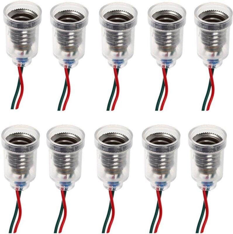 10 Stück E10 LED-Lampenfassung mit Schraubsockel und Kabel für elektrische Tests und Experimente im Haushalt