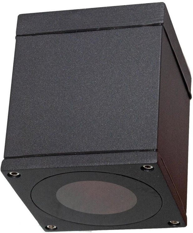 Trade Shop Traesio - Trade Shop - led Deckenstrahler GU10 Quadratische Lampe Outdoor Wasserdicht IP65 - Schwarz