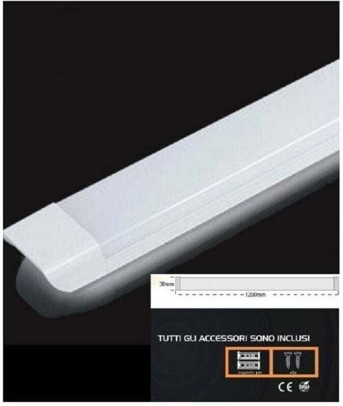 Thumbnail - Schlanke LED-Deckenleuchte, 54 w, 120 cm, für unter Schrankregale, warmes, kaltes, natürliches Licht – Warmweiß – - Ymyn...