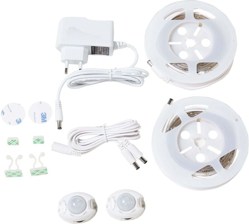 LED-Streifen weiß 2 x 120 cm mit Bewegungsmelder atrato