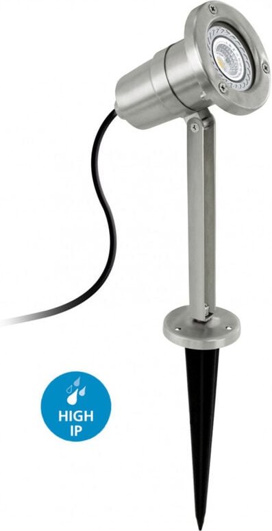 Eglo - led Außen-Strahler Nema edelstahl 25 x 11 cm GU10 Erdspieß Außen-Strahler