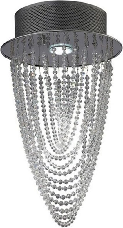 Inspired Diyas - Camilla - Decke Runde 1 Licht poliert Chrom, Kristall