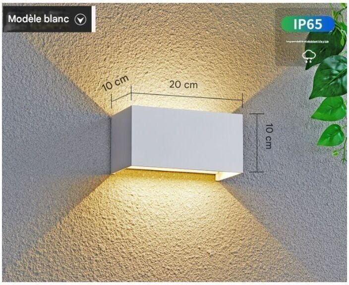 Led Außenwandleuchte Innen und Außen, IP65 wasserdichte Außenwandlampe 3000K Warmweiß, Außenleuchte aus Aluminiumlegieru...