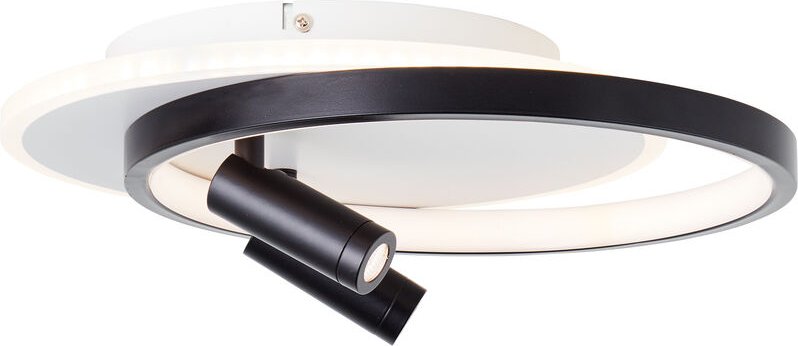 Eunomia led Deckenleuchte 35x30cm 2flg schwarz/weiß, Metall/Kunststoff, 1x led integriert, 30 w , (Lichtstrom: 2900lm, L...