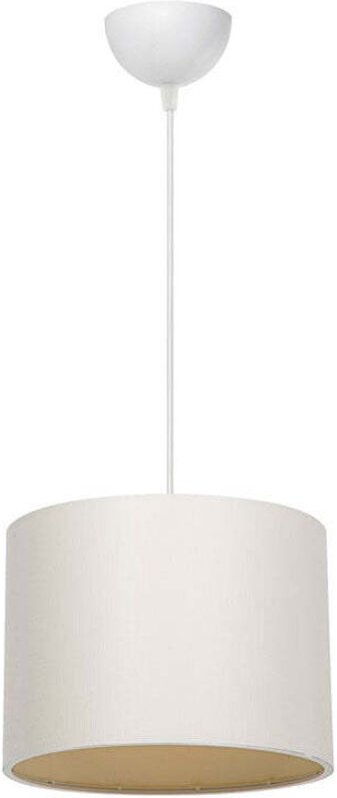 Hanglamp E27 Crème Wit D22x60cm Met PVC Kader Lichtverspreidend