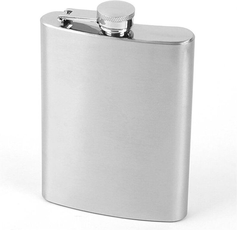 Trade Shop Traesio - Trade Shop - inox 240 ml inox accessorien für die brandy rum vodka -